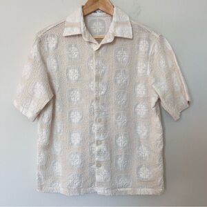 Zara Cream Casual Button Down Shirt